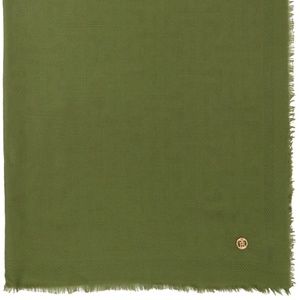 BURBERRY Mixed Stitch Fringe Trim Cashmere Scarf